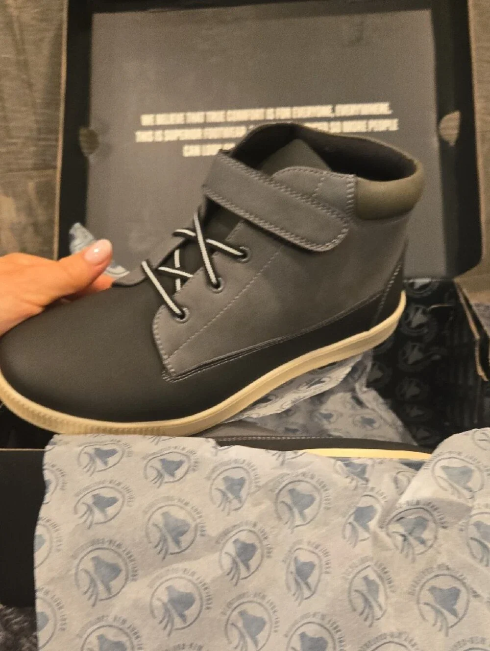 Deer Stags Kids' Gray High-Top Sneakers